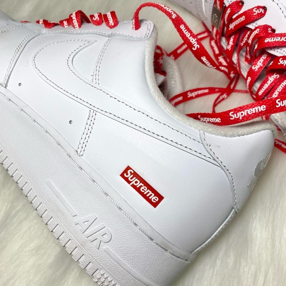 Supreme Nike Air Force 1 Sneakers Low Mini Box Logo White - Picture 5 of 10